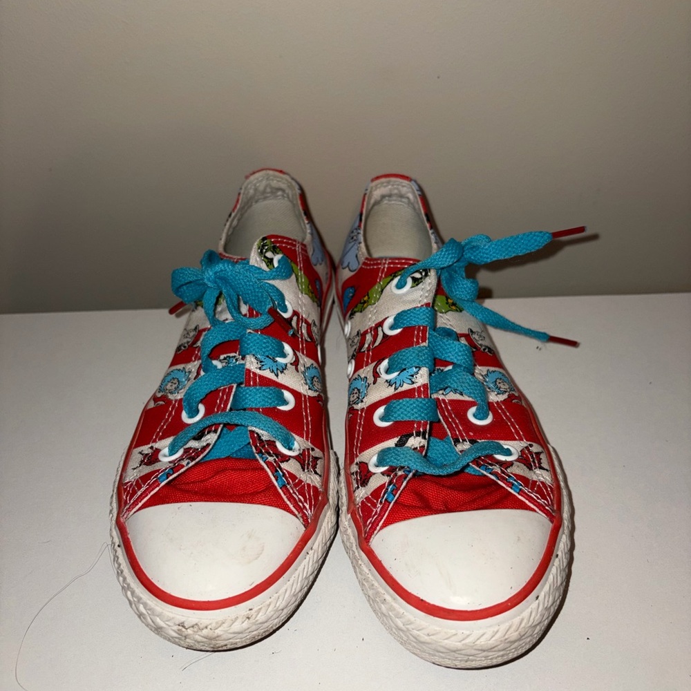 Kids Dr. Seuss Red and Blue Converse